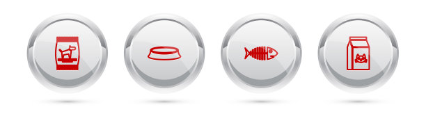 套线袋食品用于狗、宠物、碗、鱼图片下载