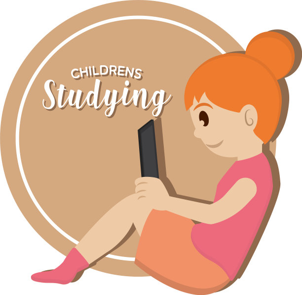 孤立的女孩阅读儿童学习图片下载