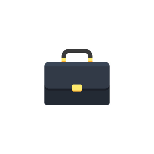 公文包白色背景图标孤立图片下载