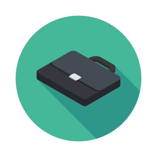 公文包左视图图标等距图片下载