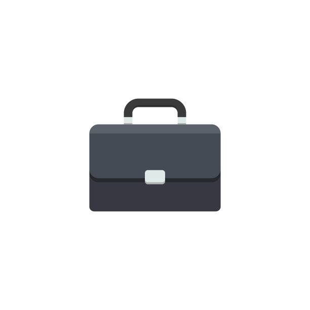 公文包白色背景图标孤立图片下载