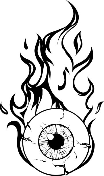 眼睛着火了-卡通的图片下载