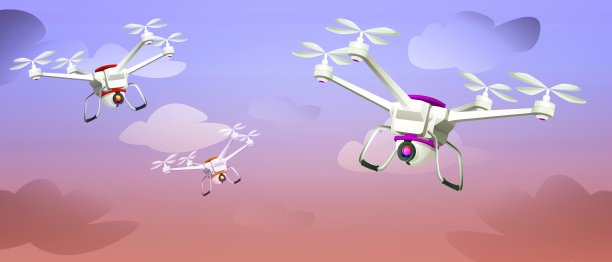 无人机在空中与云层对抗图片下载