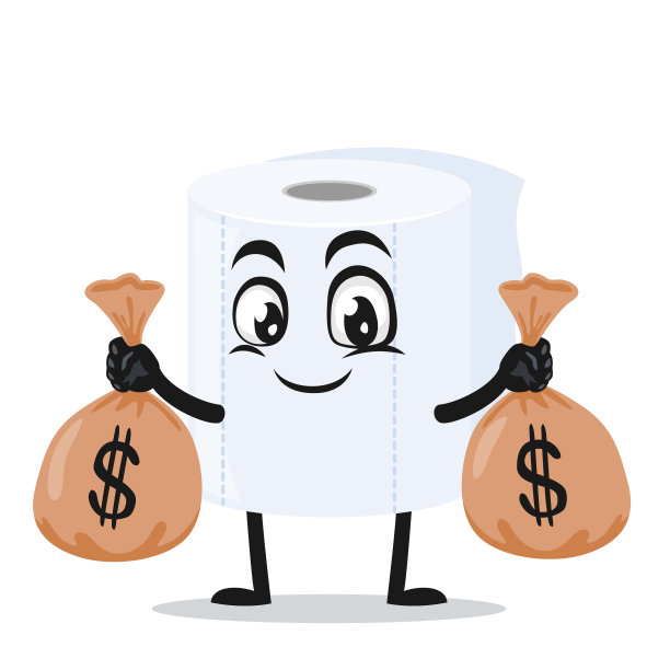 卷卫生纸吉祥物或角色图片下载