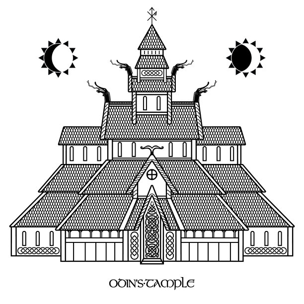 古神庙斯堪的纳维亚神奥丁-瓦拉斯卡拉夫图片下载