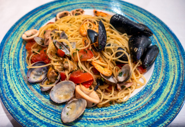 意大利菜:海鲜意大利面图片下载