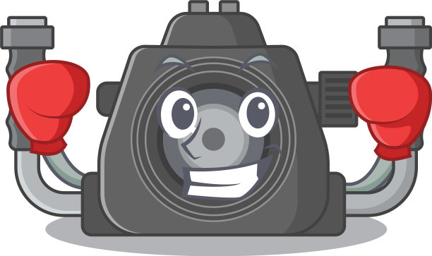 一款运动水下摄像拳击吉祥物设计图片下载