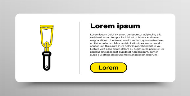 线条油灰刀图标隔离在白色背景上图片下载