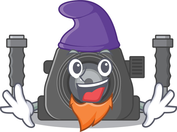 可爱和有趣的水下摄像机卡通图片下载