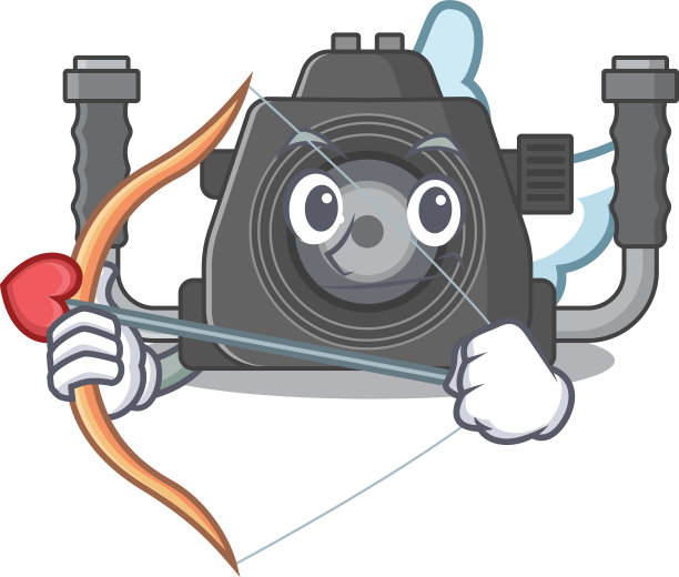 浪漫照片水下相机丘比特图片下载