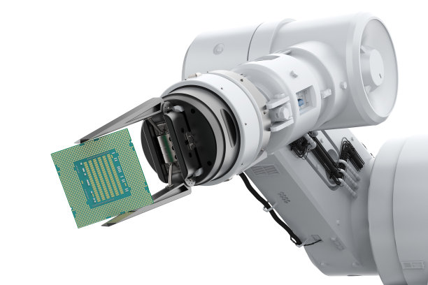 带有芯片组的机械臂图片下载