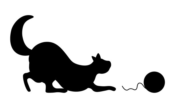 小猫玩编织毛球孤立图片下载