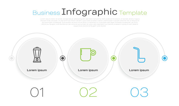 设置线搅拌机咖啡杯和厨房勺图片下载
