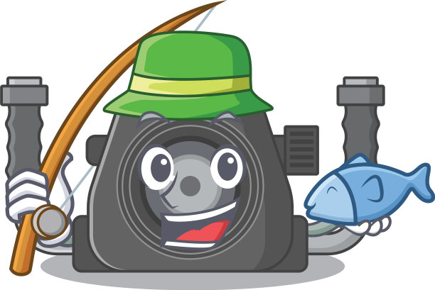 一幅有趣的水下钓鱼相机图片下载