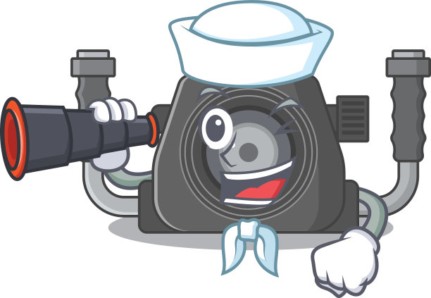 水下摄像机在水手卡通人物图片下载