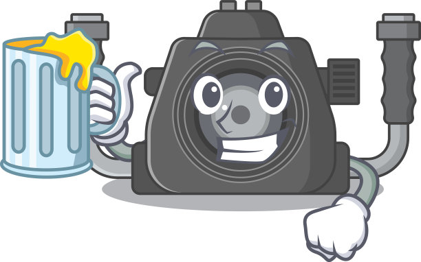 欢快的水下摄像用吉祥物设计图片下载