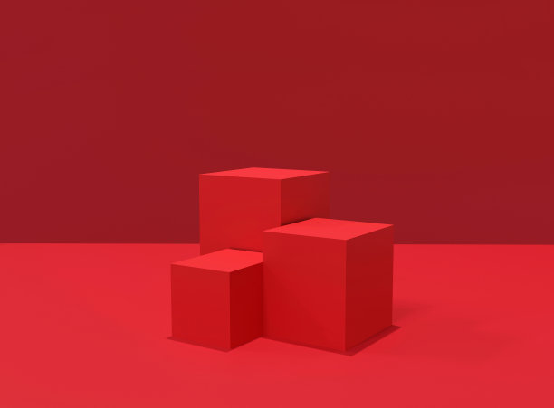 红色背景上是空白的红色产品介绍图片下载