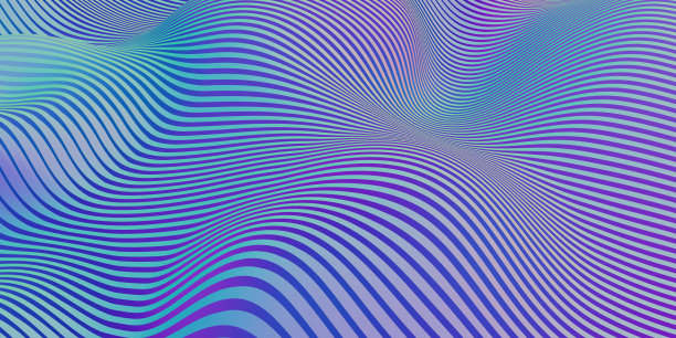 平行线黑色塑料管纹理黑色曲线扭曲形状现代抽象3d插图图片下载