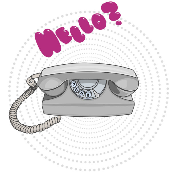 喂?旋转拨号电话上的白色图片下载