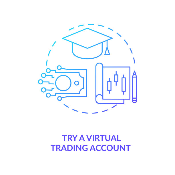尝试虚拟交易帐户概念图标图片下载