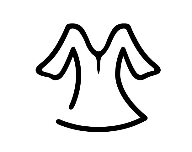 创意的Caftan服装符号向量图片下载