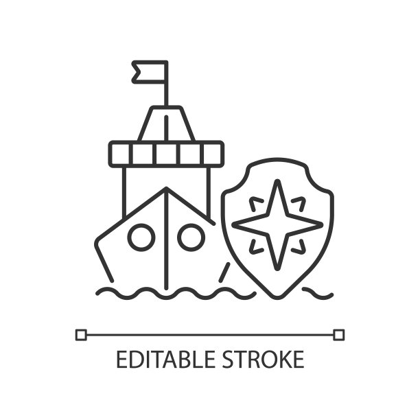 海上安全线性图标图片下载