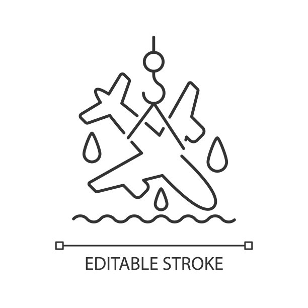 飞机救援线性图标图片下载