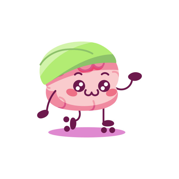 一个滑冰大脑的卡通图片下载