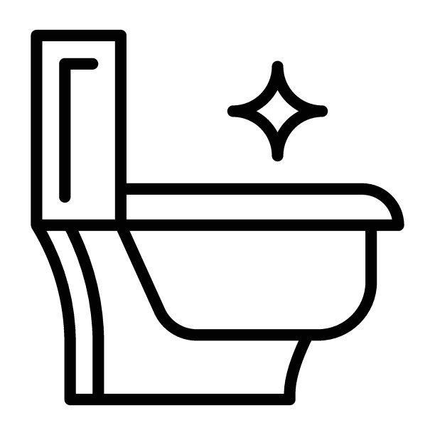 壁挂式马桶座设计，浴室西式马桶矢量图标设计图片下载