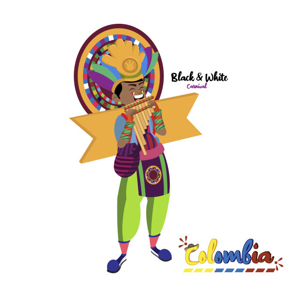 黑色和白色的狂欢节服装图片下载