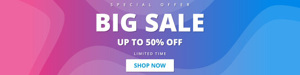 宽彩色水平销售横幅。图片下载