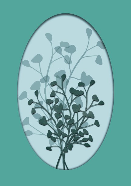 摘要花背景与桉树枝图片下载