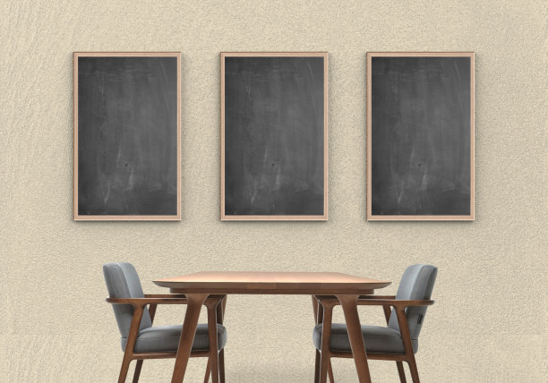 黑色餐厅菜单板模拟模板，酒吧、酒吧和咖啡馆广告的空招牌。三维演示图片下载