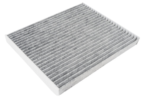 车厢木炭空气过滤器隔离在白色背景。碳素汽车空气过滤器隔离白色。汽车维修或保养所需的优质备件图片下载