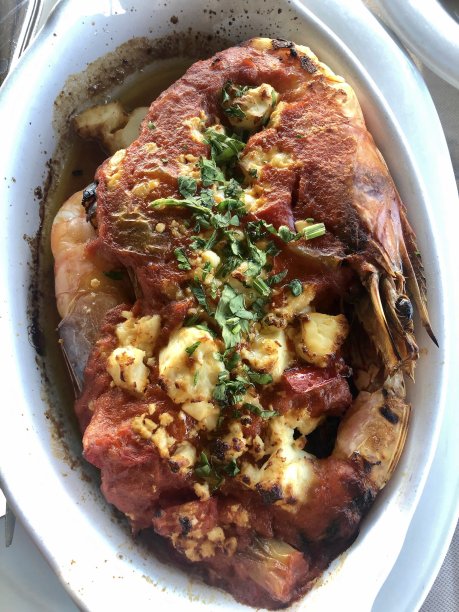 蒜蓉浓番茄酱烤大虾图片下载