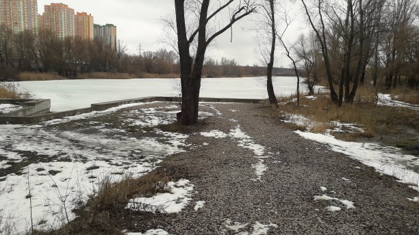 湖面上覆盖着一层冰图片下载