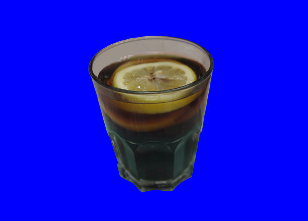 蓝色背景的香港热可乐图片下载