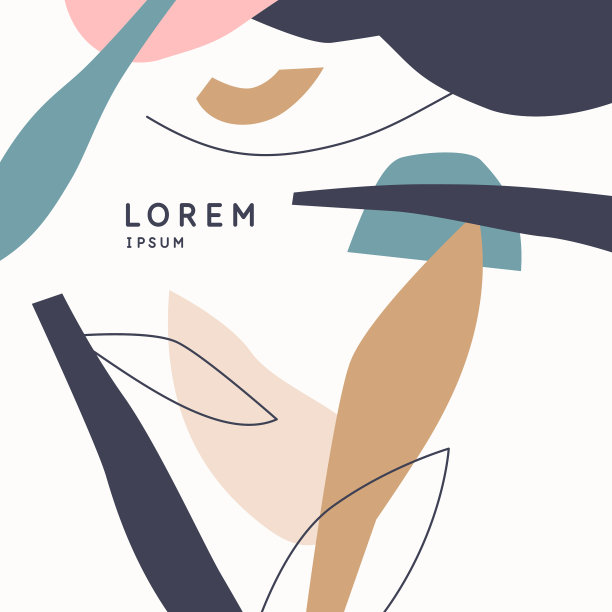 一种流行的以抽象元素构成的作品图片下载