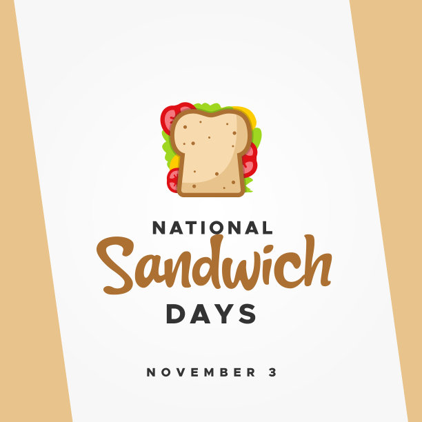 国家三明治日设计为横幅和图片下载