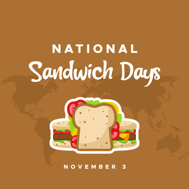 国家三明治日设计为横幅和图片下载