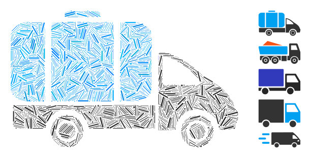 舱口马赛克油罐车图标图片下载