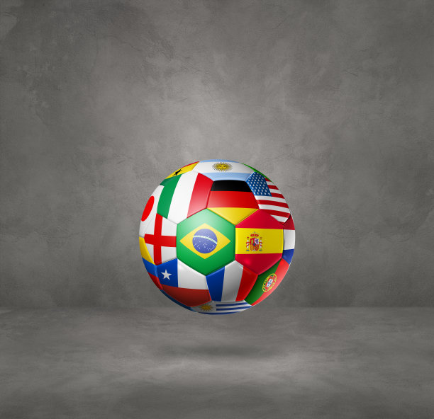 以混凝土工作室为背景的足球图片下载