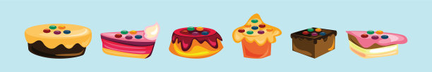 设置蛋糕卡通图标设计模板图片下载