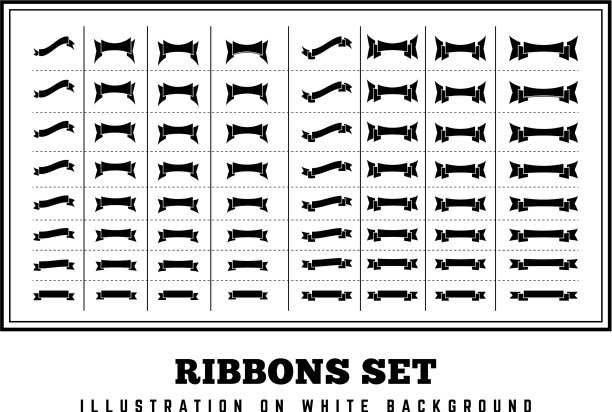 白色背景上的缎带图片下载