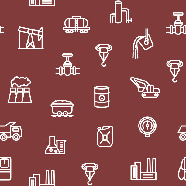 重工业细线概念无缝模式图片下载