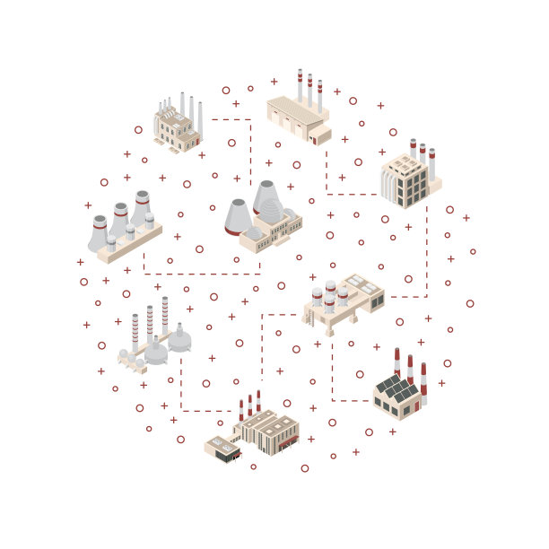 工厂建筑或建筑物概念圈图片下载