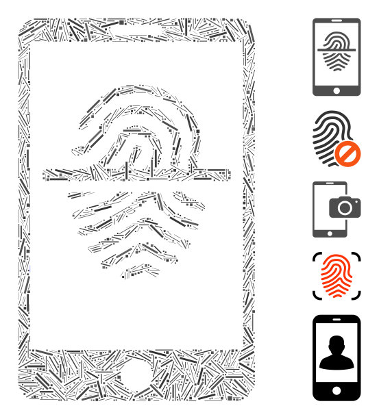 Hatch Mosaic智能手机指纹扫描仪图标图片下载