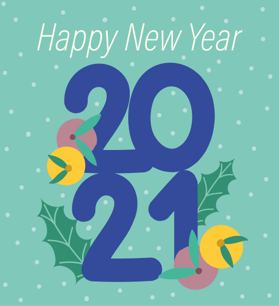 2021年新年快乐点缀背景图片下载