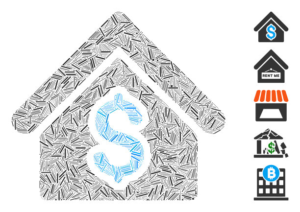 Dash马赛克房屋租赁图标图片下载