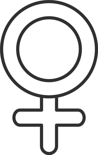 性健康性别女性标志线图标图片下载
